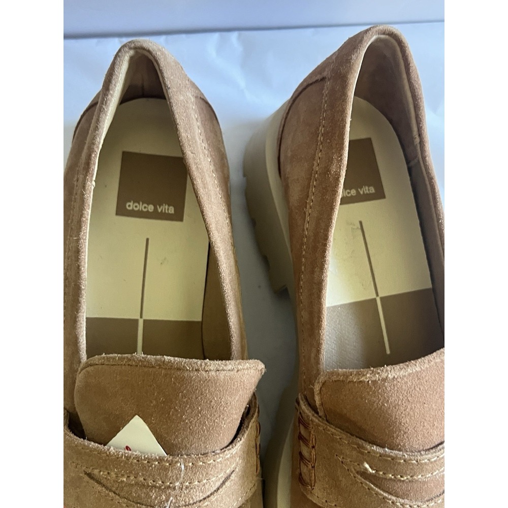 Dolce Vita Beige Suede Loafers - Picture 7 of 8